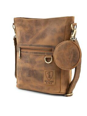 Vintage Genuine Leather Shoulder Bag Siena, Handbag, Crossbody Bag